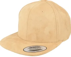 Khaki Suede Snapback - Yupoong