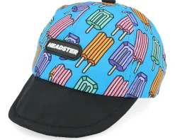 Kids 0-6 Months Pop Neon Blue Short Brim Aqua Dream Adjustable - Headster