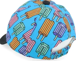Kids 0-6 Months Pop Neon Blue Short Brim Aqua Dream Adjustable - Headster