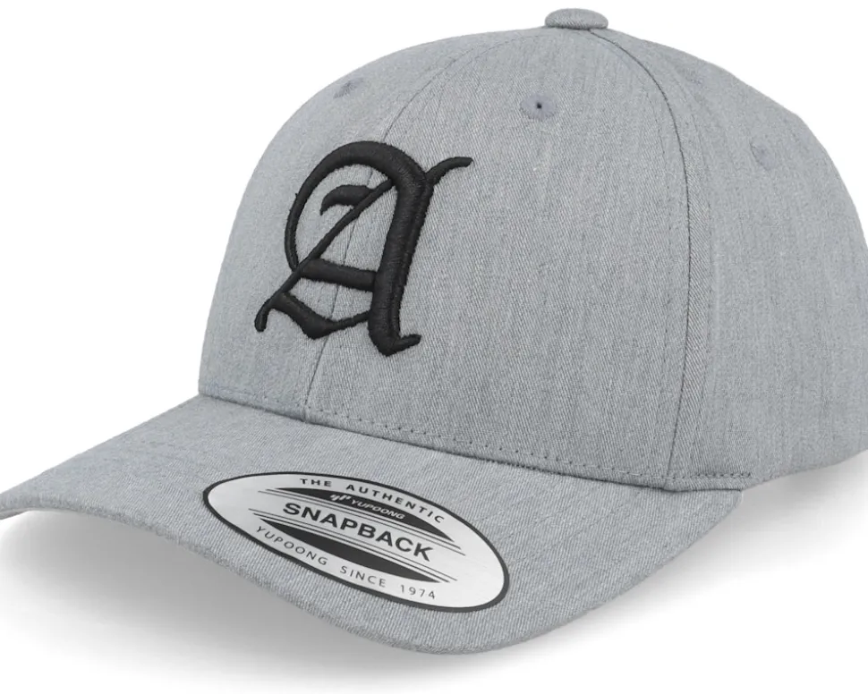 Kids A Letter 3d Heather Grey Adjustable - Kiddo Cap