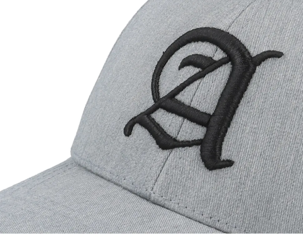 Kids A Letter 3d Heather Grey Adjustable - Kiddo Cap