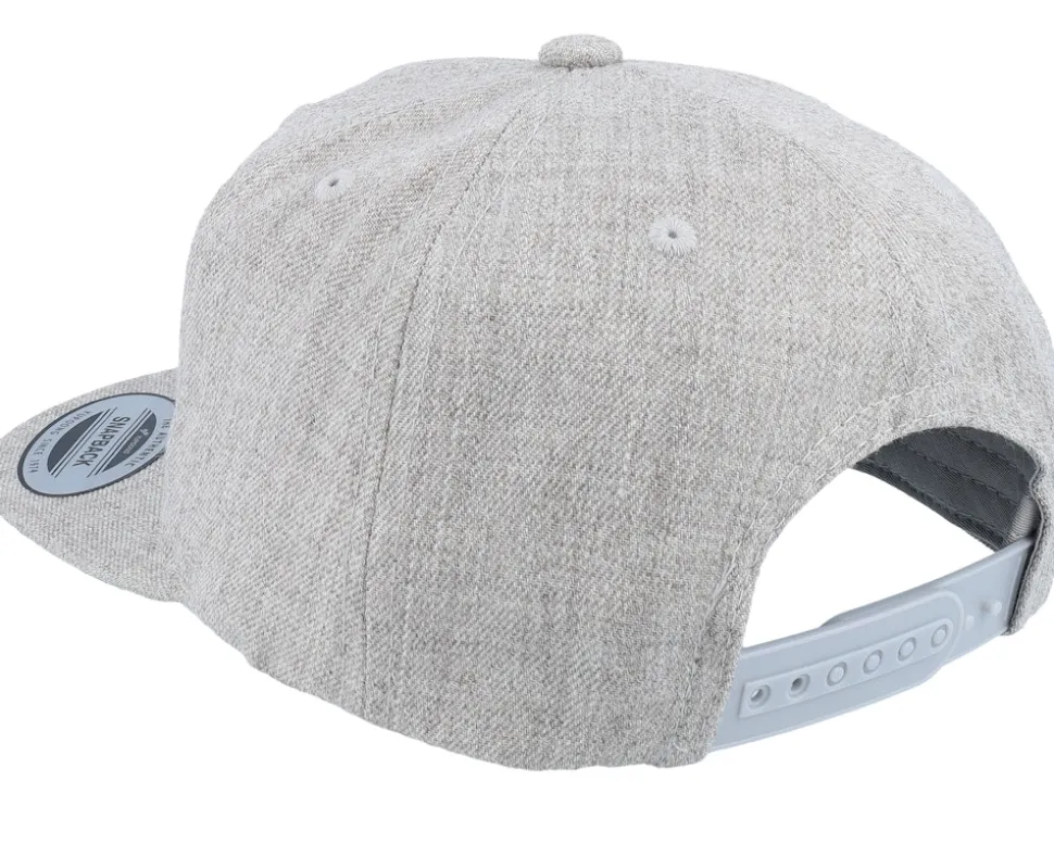 Kids Alice Engraved Patch Heather Grey Snapback - Kiddo Cap