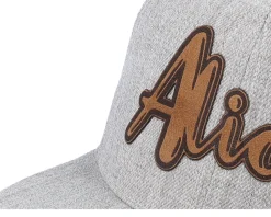 Kids Alice Engraved Patch Heather Grey Snapback - Kiddo Cap