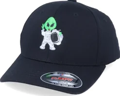 Kids Alien Astronaut Black Flexfit - Kiddo Cap