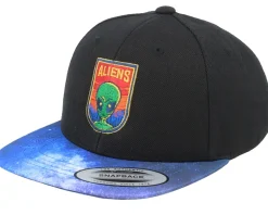 Kids Aliens Logo Black/Space Snapback - Kiddo Cap