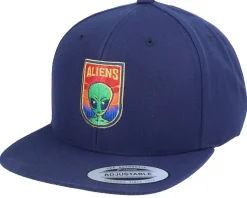 Kids Aliens Logo Navy Snapback - Kiddo Cap