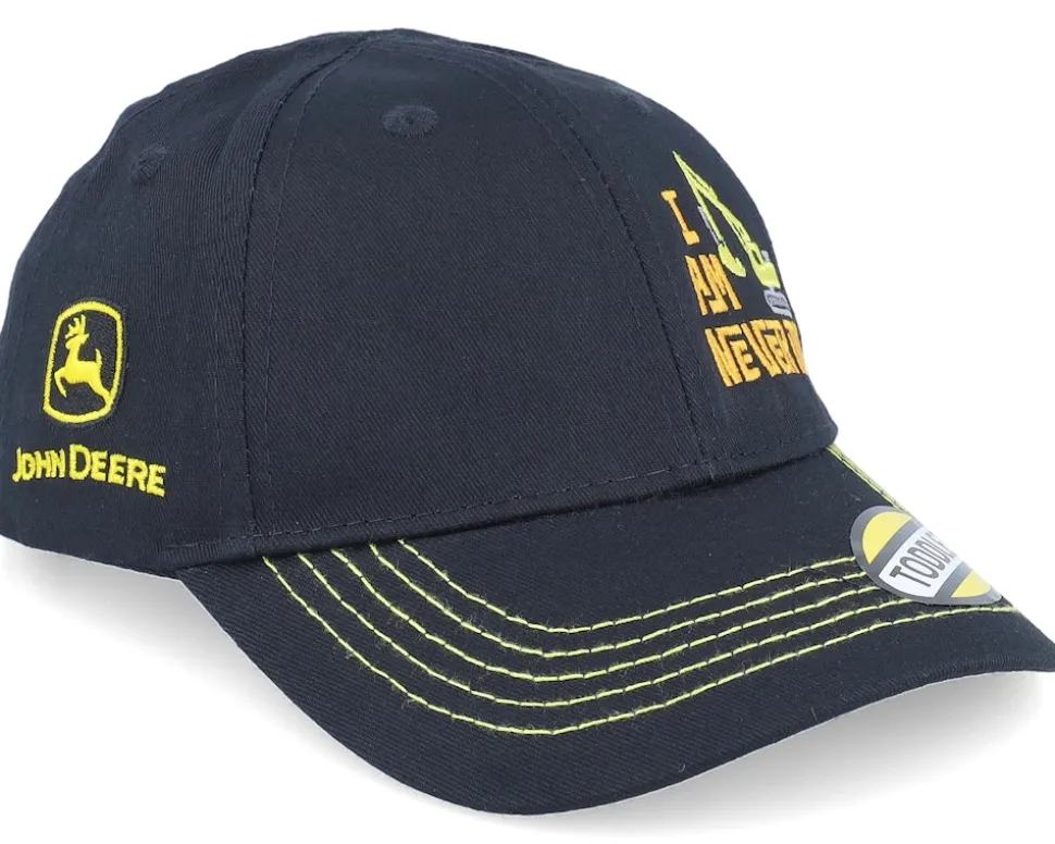Kids All Twill Never Idle Black Adjustable - John Deere