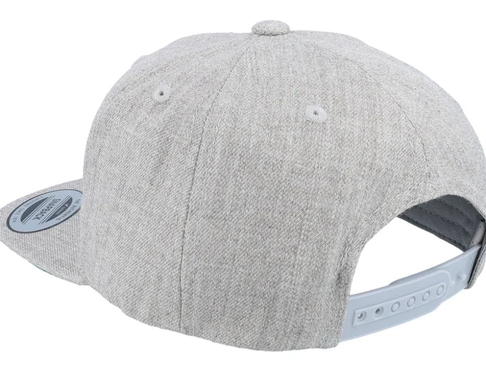 Kids Alma Engraved Patch Heather Grey Snapback - Kiddo Cap