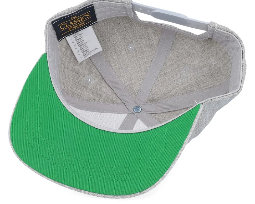 Kids Alma Engraved Patch Heather Grey Snapback - Kiddo Cap