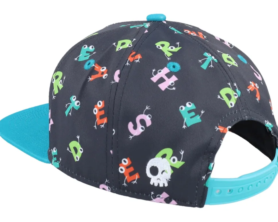 Kids Alphabet Fiesta Black/Blue Snapback - Headster