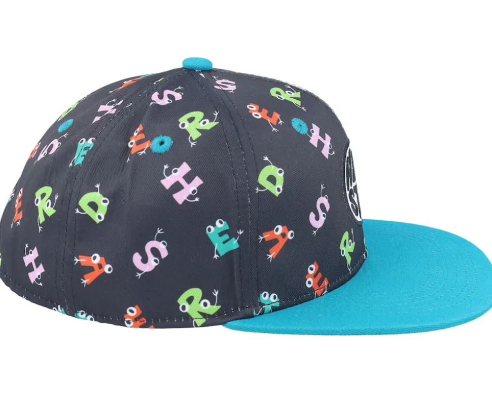 Kids Alphabet Fiesta Black/Blue Snapback - Headster