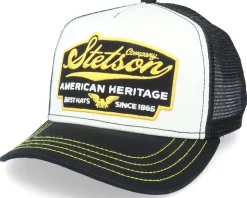Kids American Heritage White/Black Trucker - Stetson