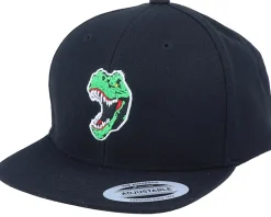 Kids Angry Dinosaur T-Rex Black Snapback - Kiddo Cap