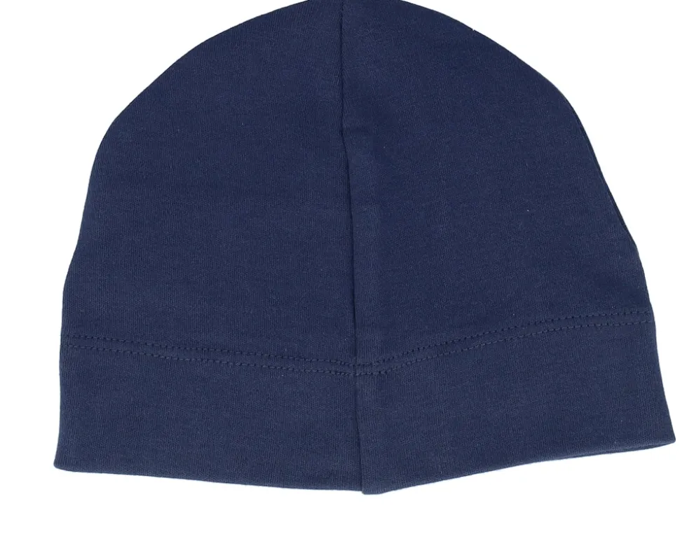 Kids Baby With Engraved Suede Patch Nautical Navy Beanie - Babybugz