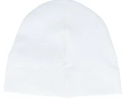 Kids Baby With Engraved Suede Patch White Beanie - Babybugz