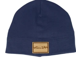 Kids Baby With Engraved Suede Patch White Beanie - Babybugz