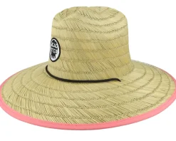 Kids Backyard Meadow Lifeguard Hat Natural/Black Straw Hat - Headster