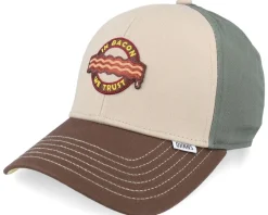 Kids Basic Cap Food Bacon Khaki Adjustable - Djinns