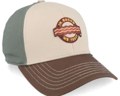 Kids Basic Cap Food Bacon Khaki Adjustable - Djinns