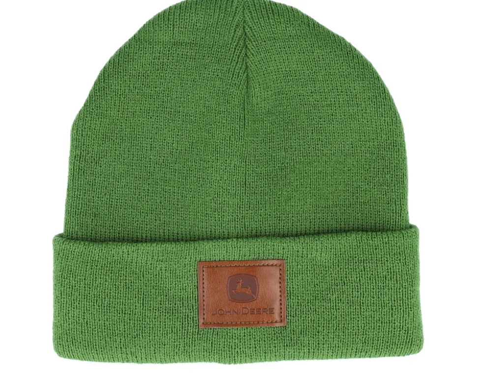 Kids Beanie Dark Green Cuff - John Deere