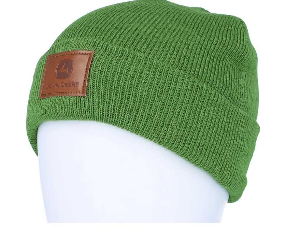 Kids Beanie Dark Green Cuff - John Deere