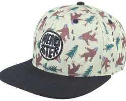 Kids Big Foot White Sand/Black Snapback - Headster