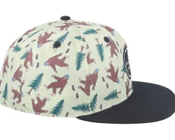 Kids Big Foot White Sand/Black Snapback - Headster