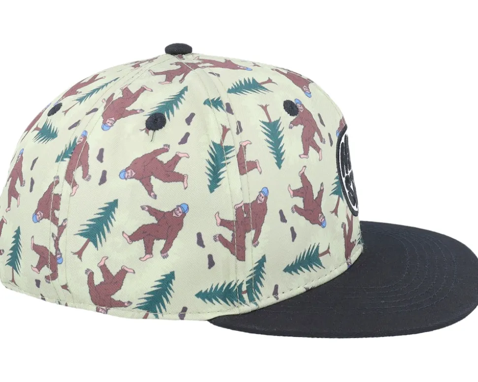 Kids Big Foot White Sand/Black Snapback - Headster
