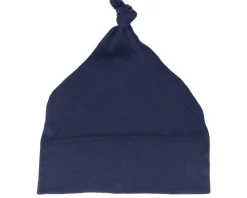 Kids Black Baby One-knot Beanie - Babybugz