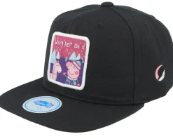 Kids Black Wonderland Patch Snapback - Peppa Pig