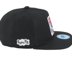 Kids Black Wonderland Patch Snapback - Peppa Pig