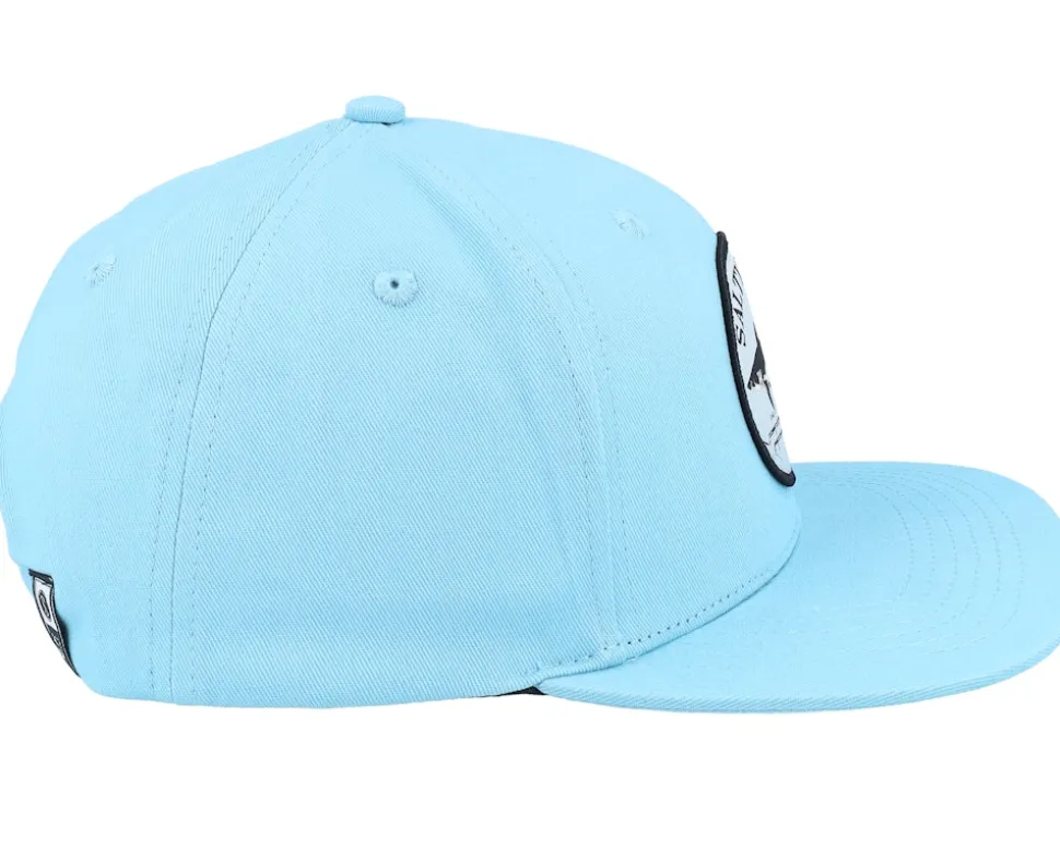 Kids Bruce Boys 6 Panel Marine Blue Snapback - Salty Crew