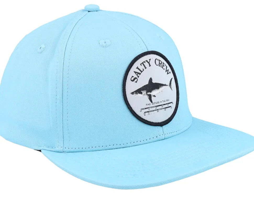Kids Bruce Boys 6 Panel Marine Blue Snapback - Salty Crew