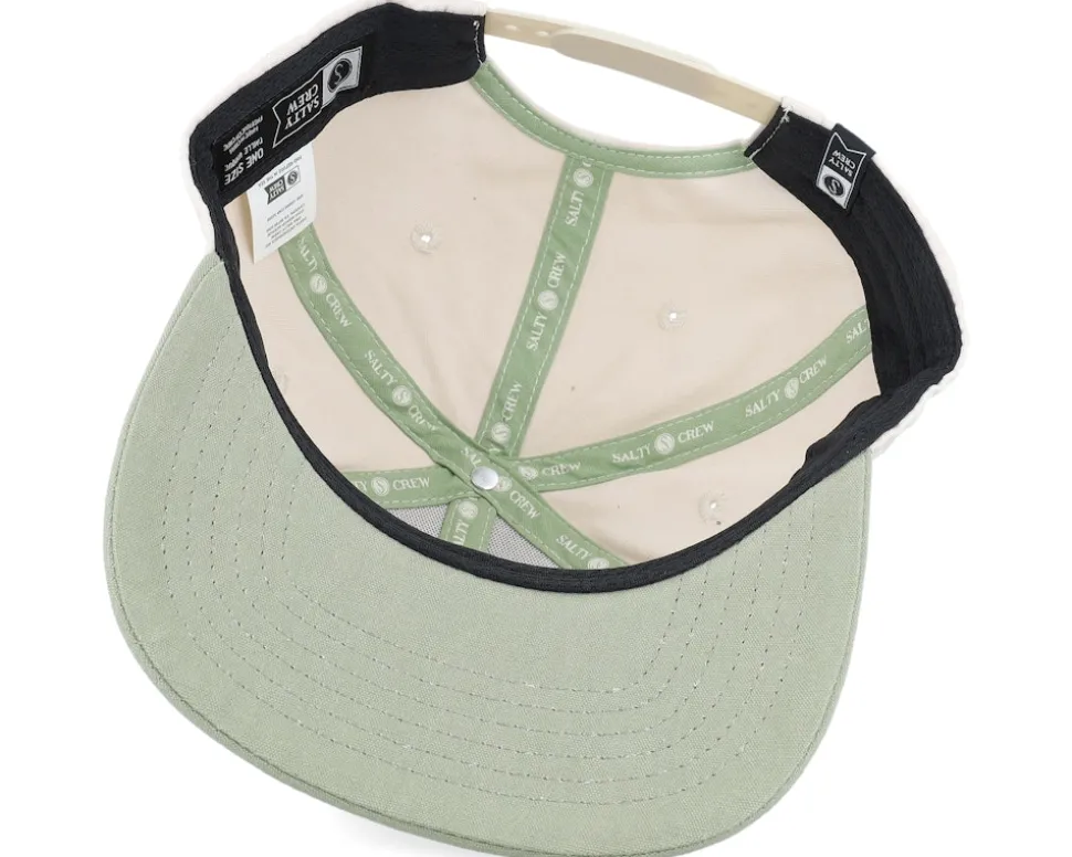 Kids Bruce Boys 6 Panel Wax/Fern Snapback - Salty Crew
