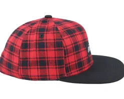 Kids Buffalo Print Red/Black Snapback - Headster