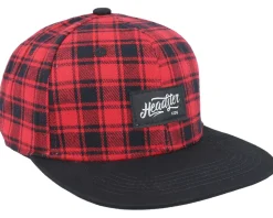 Kids Buffalo Print Red/Black Snapback - Headster