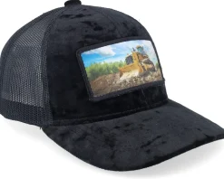 Kids Bulldozer Velvet Black A-Frame Trucker - Calza Pennello