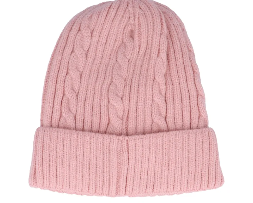 Kids Cable Car Beanie Smart Pink Cuff - Headster