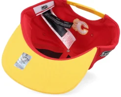Kids Calgary Flames Logo Flatbrim Cap Red/Yellow Snapback - Outerstuff