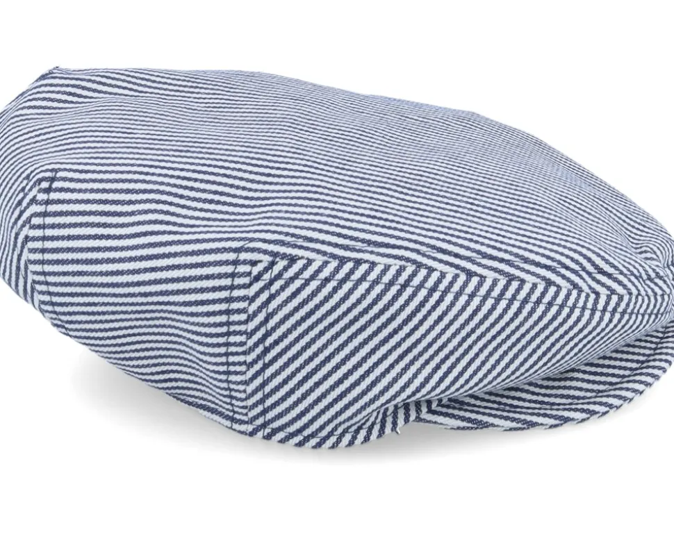 Kids Carl Jr. Candy Stripe Indigo Flat Cap - CTH Ericson