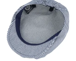 Kids Carl Jr. Candy Stripe Indigo Flat Cap - CTH Ericson