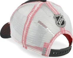 Kids Carolina Hurricanes Lockup Meshback Black/White Trucker - Outerstuff
