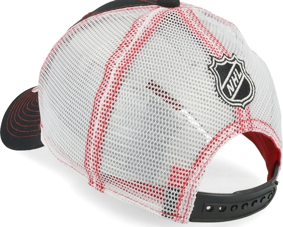 Kids Carolina Hurricanes Lockup Meshback Black/White Trucker - Outerstuff
