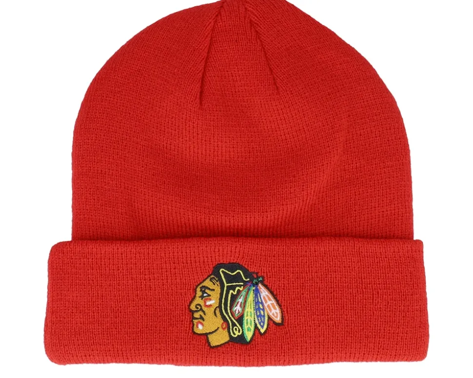 Kids Chicago Blackhawks Knit Beanie Red Cuff - Outerstuff