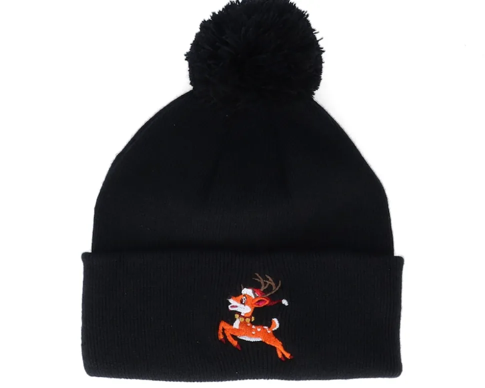 Kids Christmas Reindeer Black Pom - Iconic