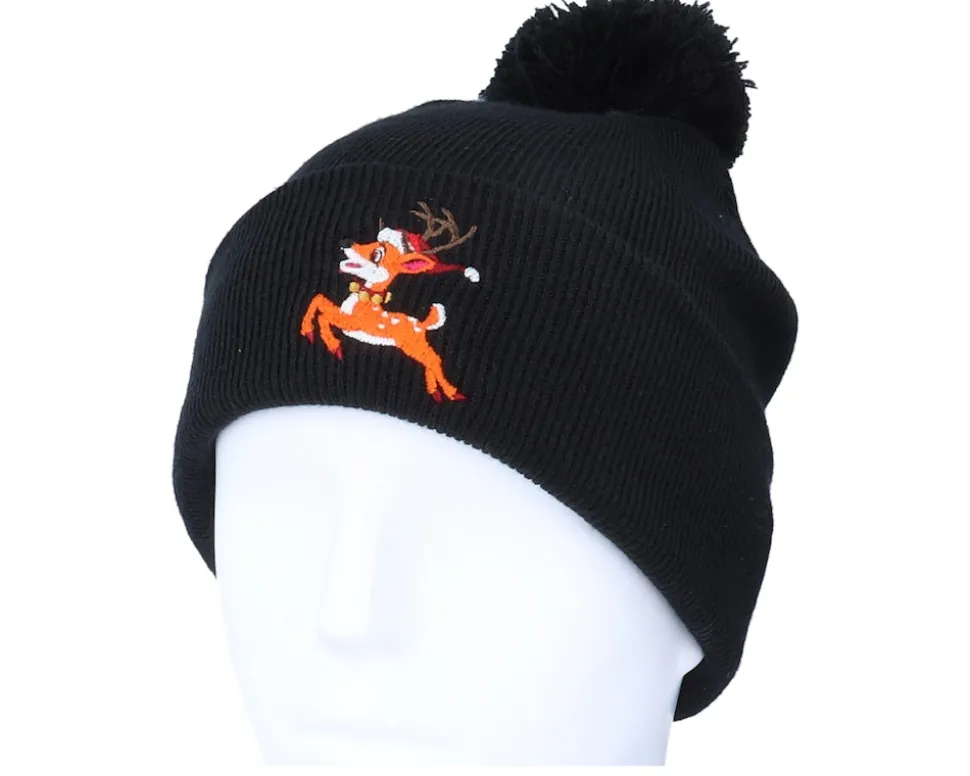 Kids Christmas Reindeer Black Pom - Iconic