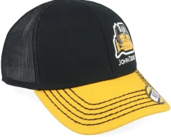 Kids Construction Cap Black/Yellow Trucker - John Deere