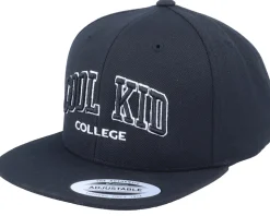 Kids 3D Cool Kid College Black Snapback - Kiddo Cap