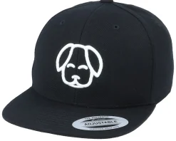 Kids 3D Dog Black Snapback - Kiddo Cap