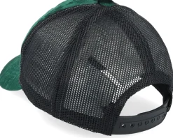 Kids 3d Police Badge Junior Velvet Green/Black Trucker - Kiddo Cap